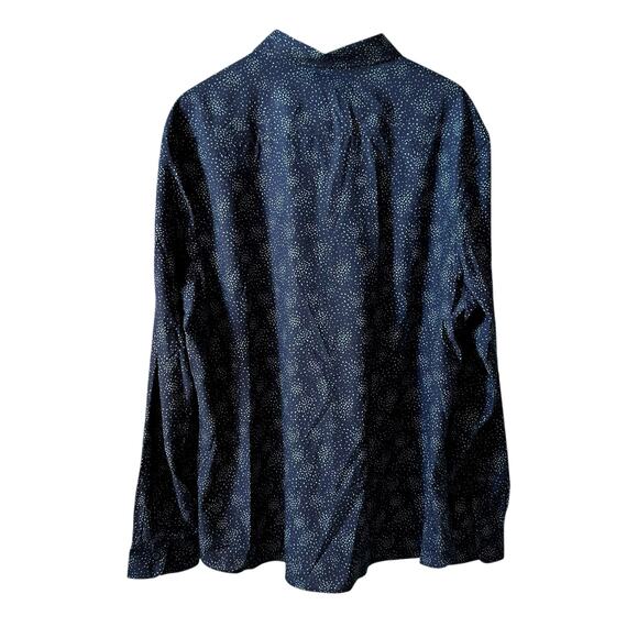 14th & Union New Men’s Geometric Print Long Sleeve Button Up Shirt Top Blue 2XL - Picture 3 of 8